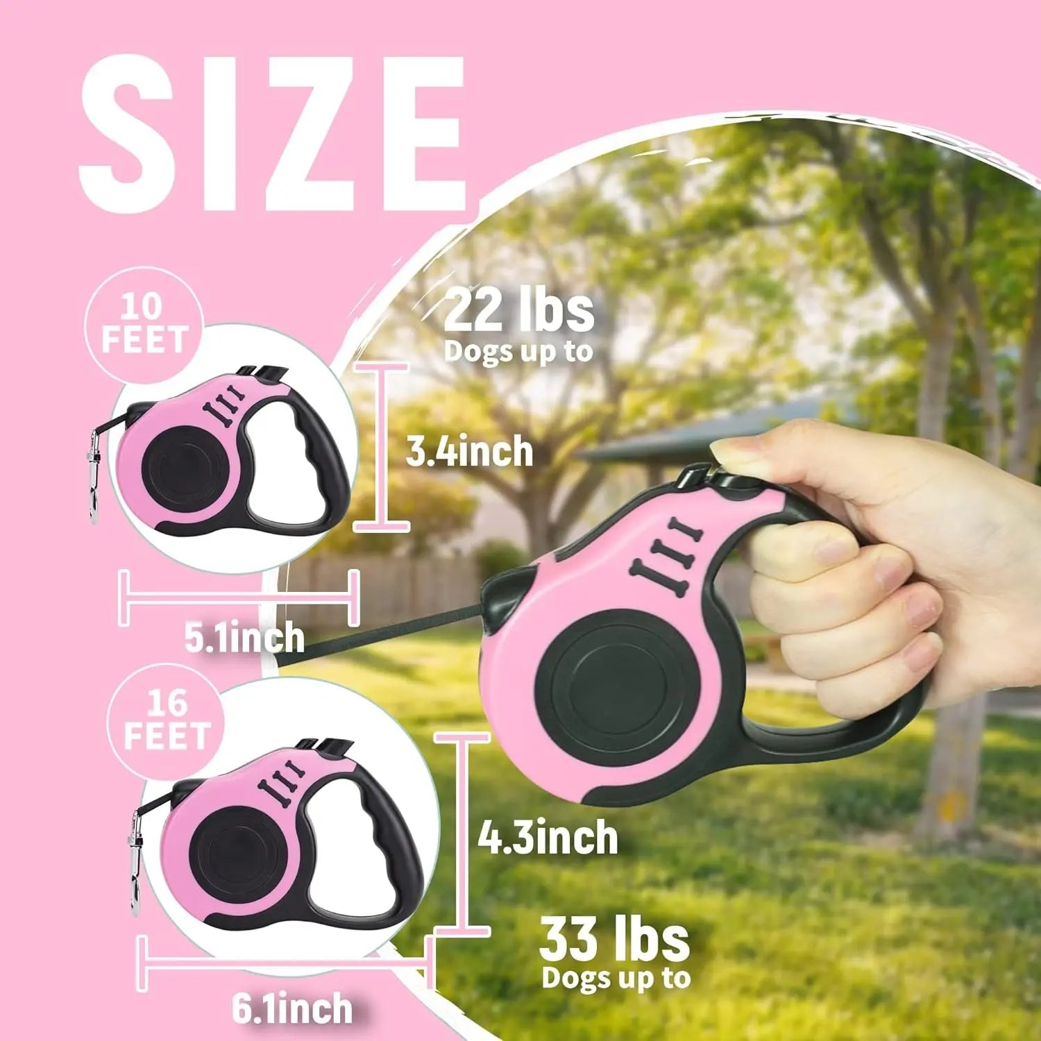 Ultimate Pet Gift Set: Adjustable Long Leash with One-Button Brake for Safe Night Walks - Perfect for Medium Dogs and Cats!