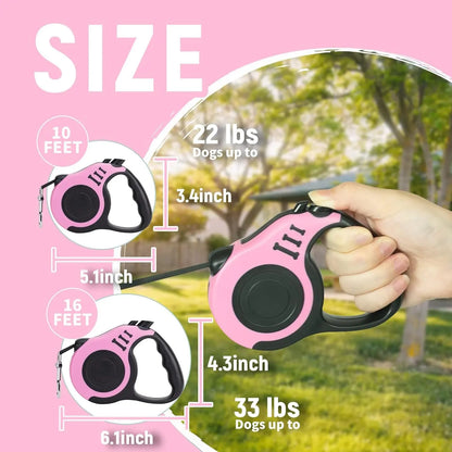 Ultimate Pet Gift Set: Adjustable Long Leash with One-Button Brake for Safe Night Walks - Perfect for Medium Dogs and Cats!
