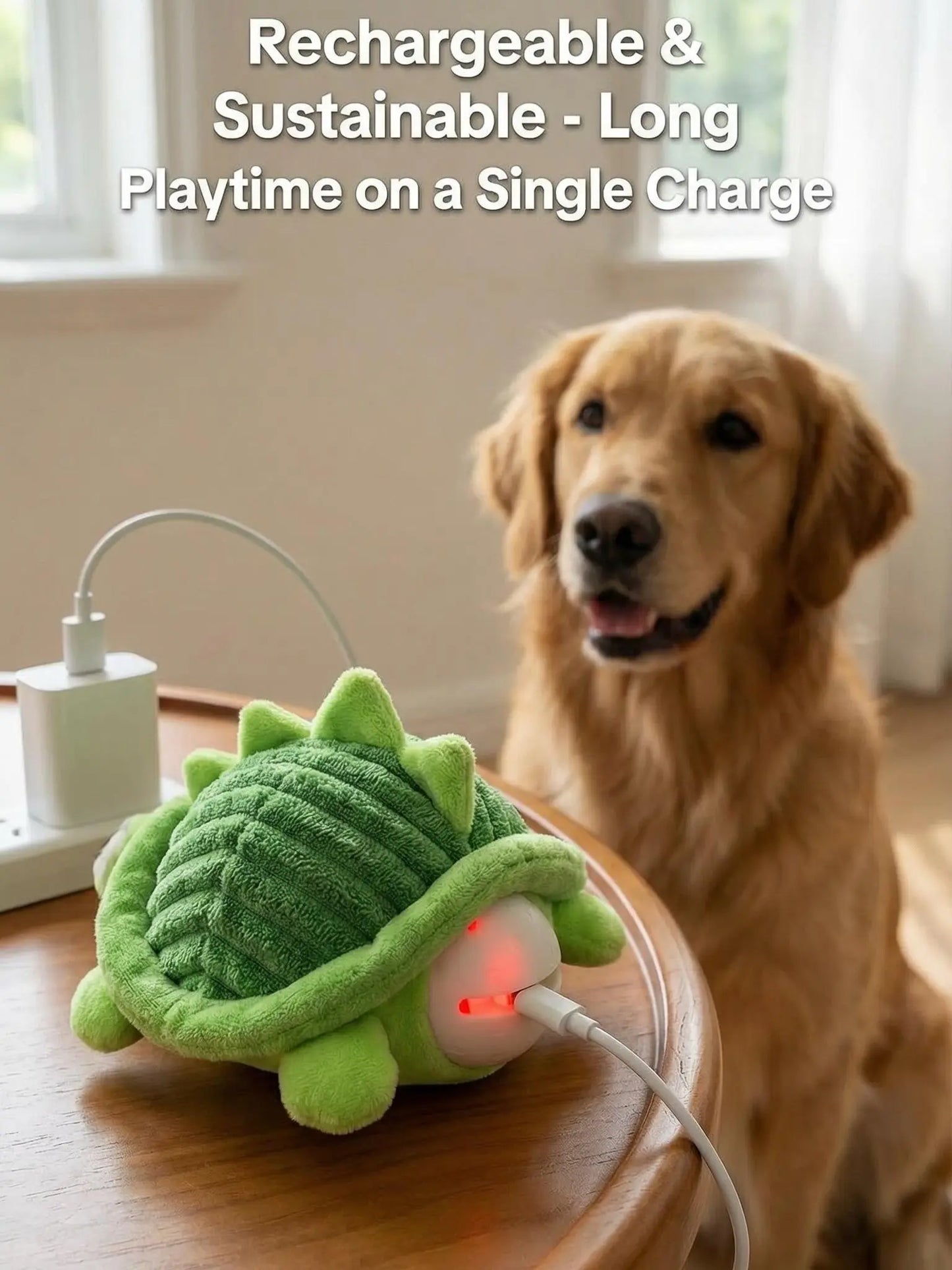 Interactive Motion-Activated Dog Ball – Rechargeable Squeaky Toy for Endless Fun and Boredom Relief for All Dog Sizes