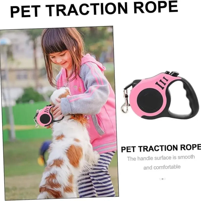 Ultimate Pet Gift Set: Adjustable Long Leash with One-Button Brake for Safe Night Walks - Perfect for Medium Dogs and Cats!