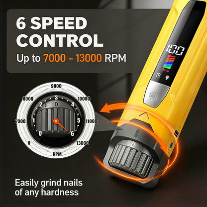 TIKOCAT Ultra Quiet Pet Nail Grinder - Rechargeable Grooming Tool with LED Lights for Safe and Stress-Free Trimming for All Breeds & Sizes