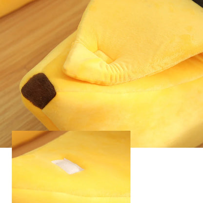 Cozy Banana Cat Bed House - Adorable Plush Mat for Small Pets, Perfect for Kittens and Squirrels!