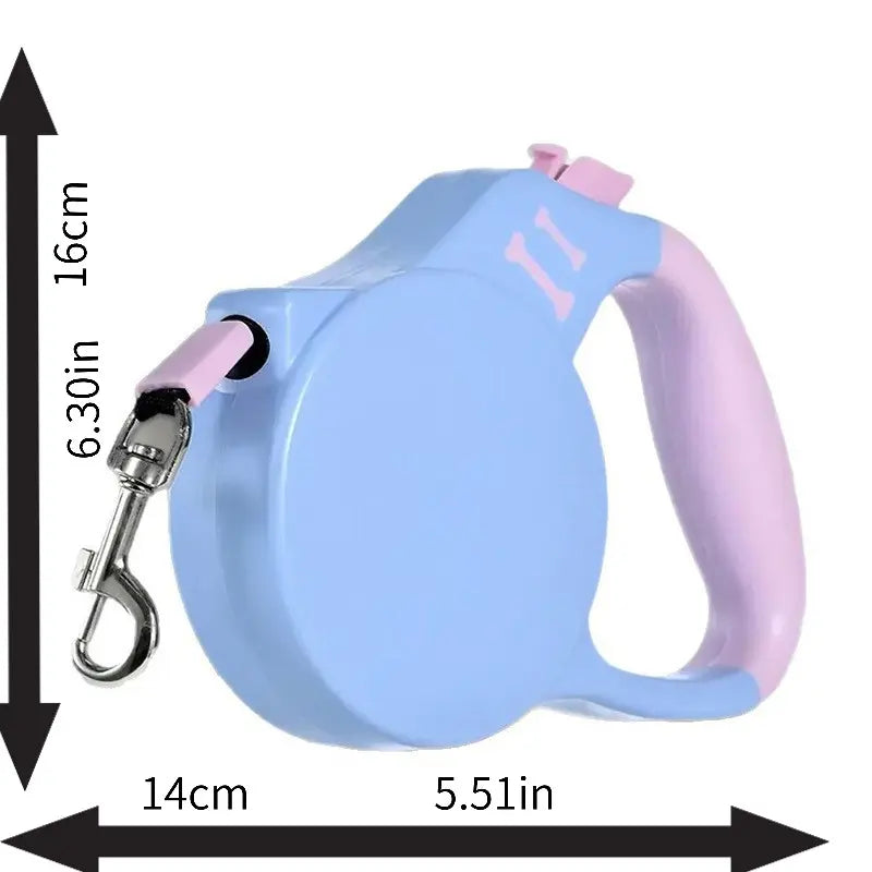 Ultimate Pet Gift Set: Adjustable Long Leash with One-Button Brake for Safe Night Walks - Perfect for Medium Dogs and Cats!