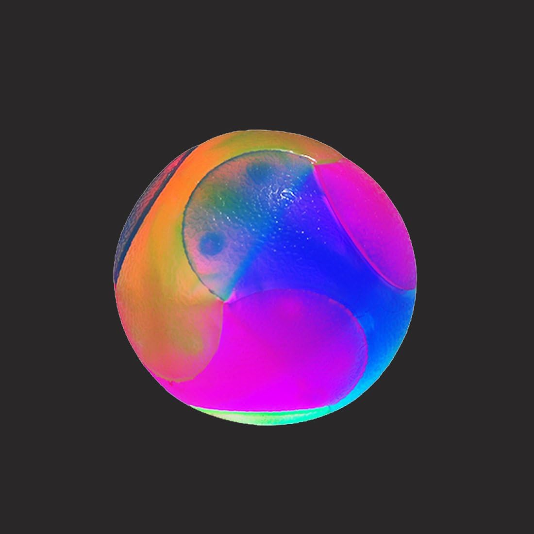 Set of 2 Illuminated Dog Balls - LED Glow-in-the-Dark and Flashing Elastic Pet Toys for Puppies, Cats, and Dogs