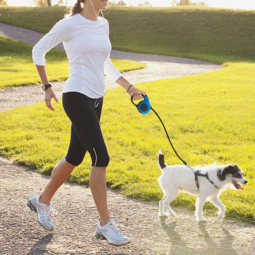 Experience Ultimate Freedom with Our 16.5FT Automatic Retractable Dog Leash - Perfect for Active Pets!