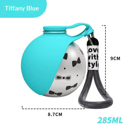 Ultimate 2-In-1 Portable Dog Water Bottle & Bowl - 10Oz Stainless Steel Travel Dispenser with No-Spill Design for Outdoor Adventures