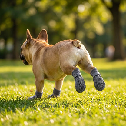 Protect Your Pup's Paws with Our 4-Piece Waterproof Dog Boots – Non-Slip, Soft Sole Pet Shoes for Shiba Inu, Poodle, and Corgi