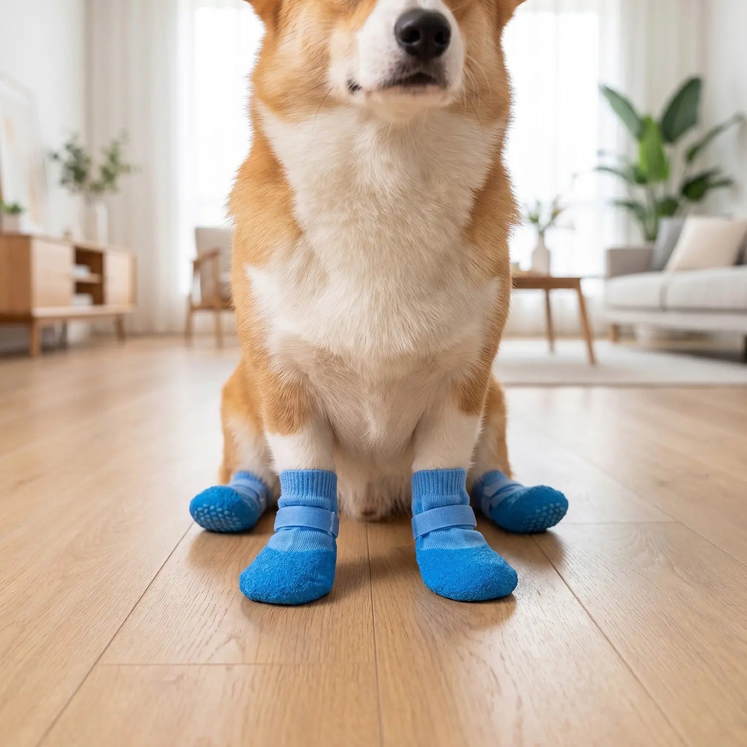 Protect Your Pup's Paws with Our 4-Piece Waterproof Dog Boots – Non-Slip, Soft Sole Pet Shoes for Shiba Inu, Poodle, and Corgi
