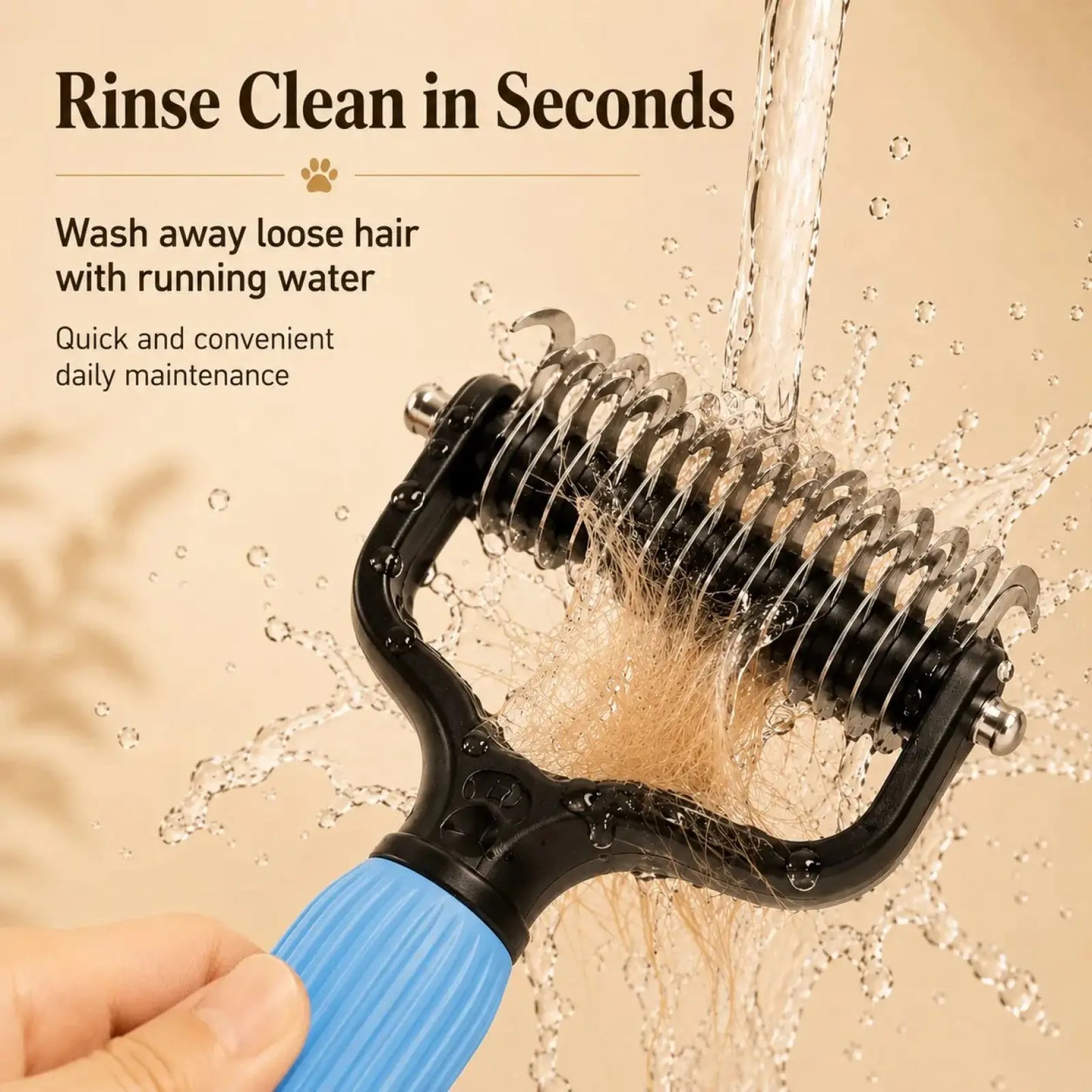 Ultimate Pet Detangling Comb for Dogs and Cats - Stainless Steel Grooming Tool for Effortless Shedding, Tangles, and Daily Coat Care