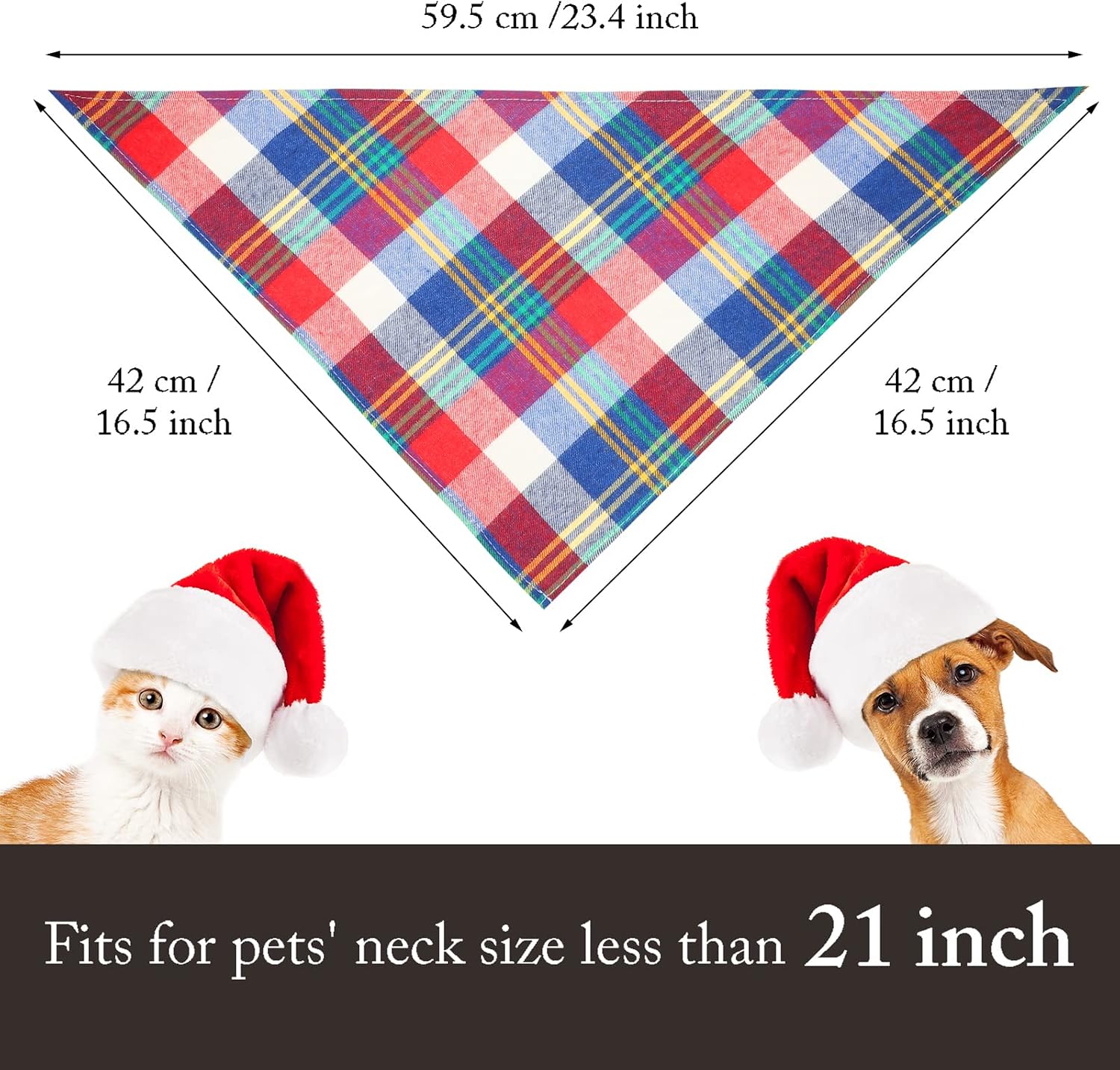 Festive 12-Piece Dog Bandana Set - Stylish Plaid Pet Scarves for Christmas and Thanksgiving - Adjustable & Washable for Medium Dogs and Cats