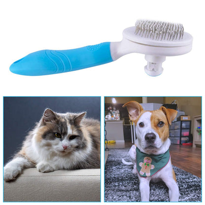 Ultimate Self-Cleaning Cat and Dog Grooming Brush - Effortlessly Removes Undercoat, Mats, and Loose Hair for All Coat Types