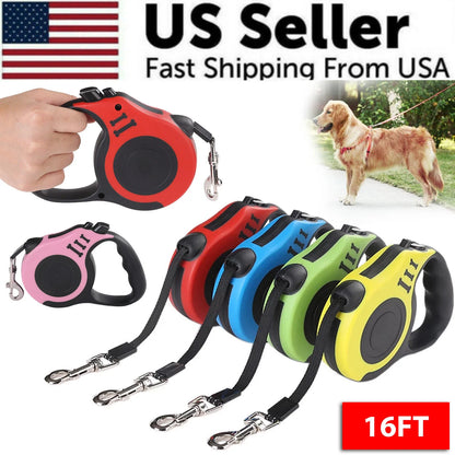 Experience Ultimate Freedom with Our 16.5FT Automatic Retractable Dog Leash - Perfect for Active Pets!
