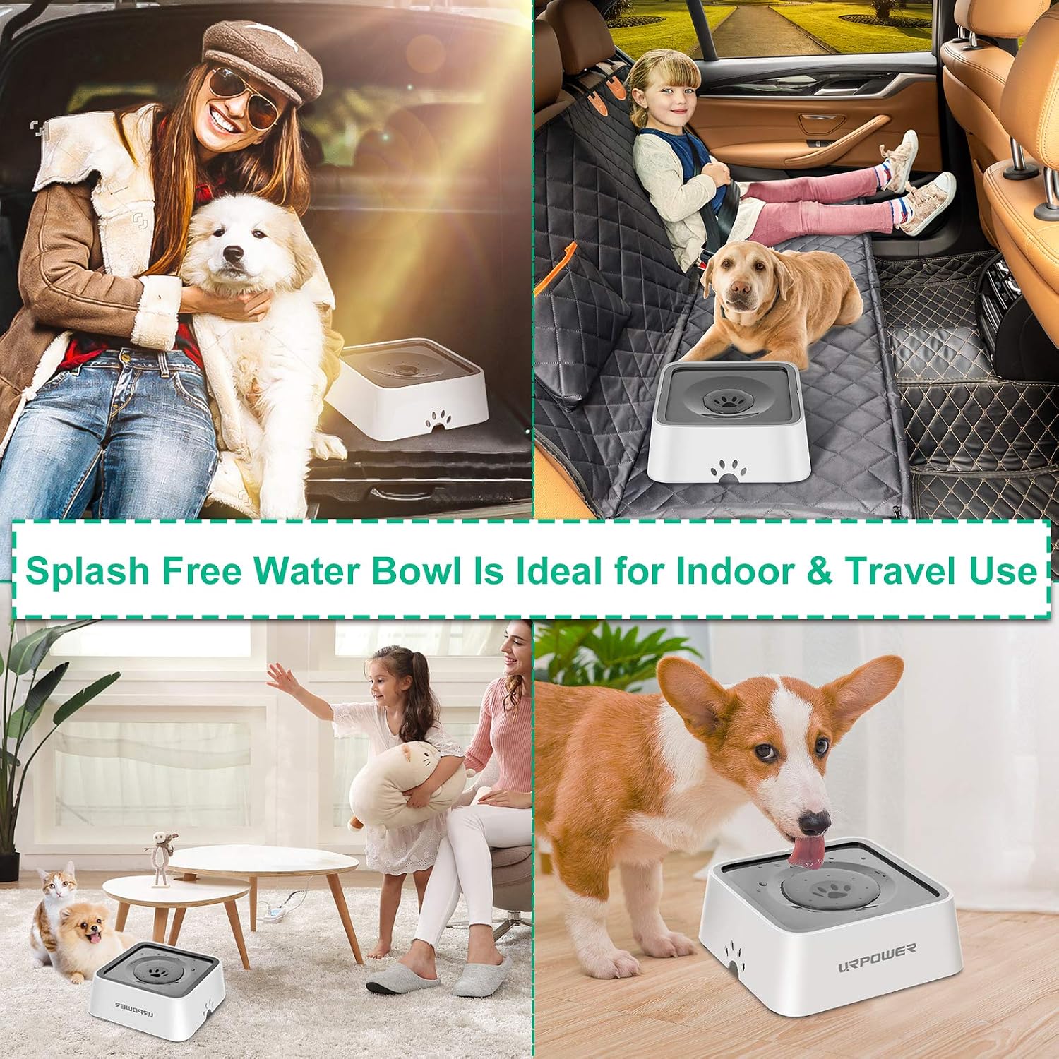 Ultimate 2.5L No-Spill Dog Water Bowl - 85Oz Large Capacity Pet Water Dispenser for Mess-Free Hydration on the Go!