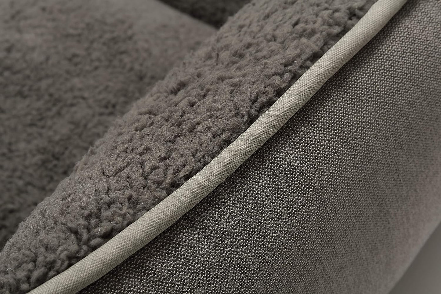 Cozy Rectangular Dog Bed for All Breeds - Washable, Anti-Slip Design in Stylish Grey