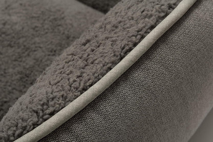 Cozy Rectangular Dog Bed for All Breeds - Washable, Anti-Slip Design in Stylish Grey