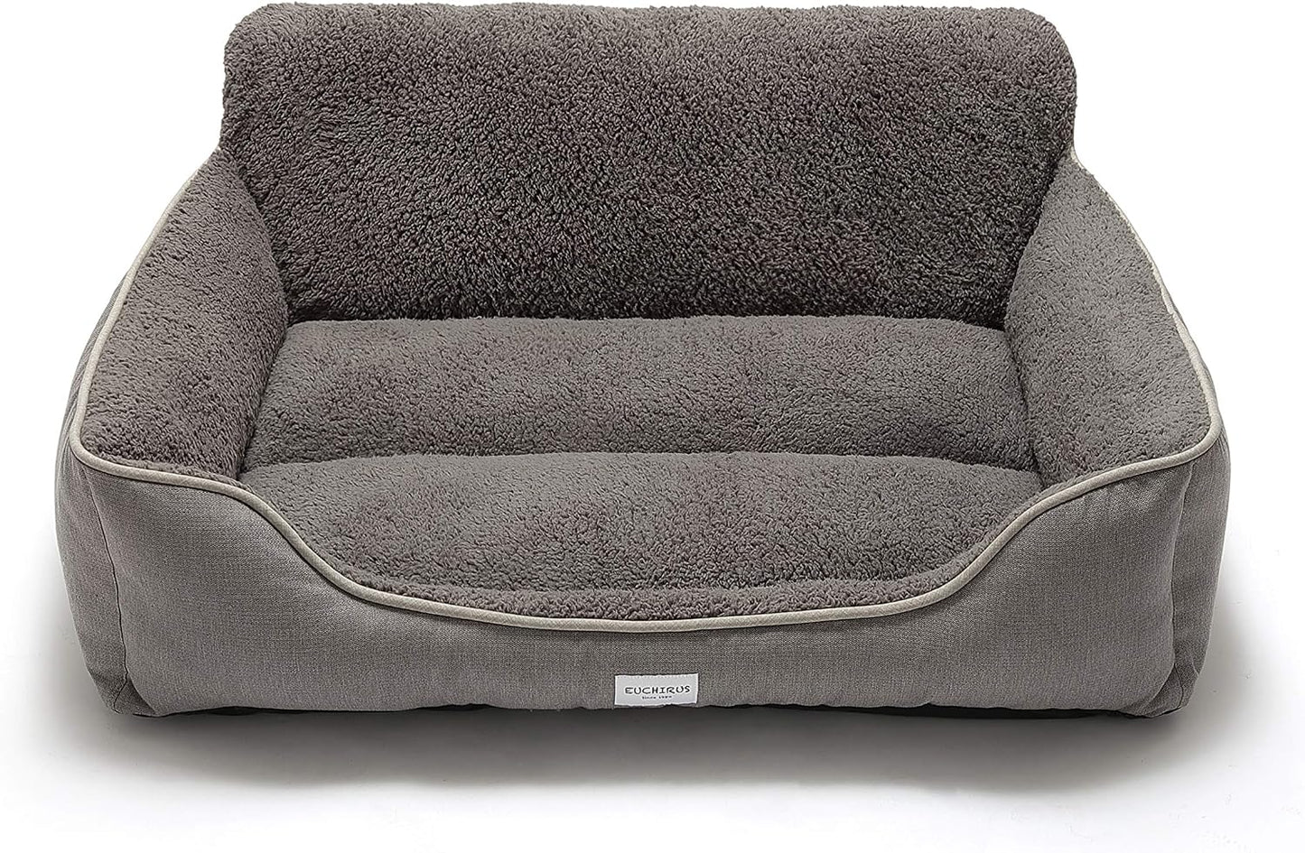 Cozy Rectangular Dog Bed for All Breeds - Washable, Anti-Slip Design in Stylish Grey
