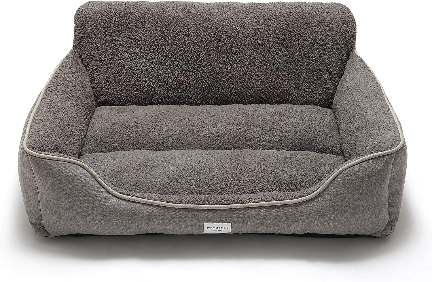 Cozy Rectangular Dog Bed for All Breeds - Washable, Anti-Slip Design in Stylish Grey