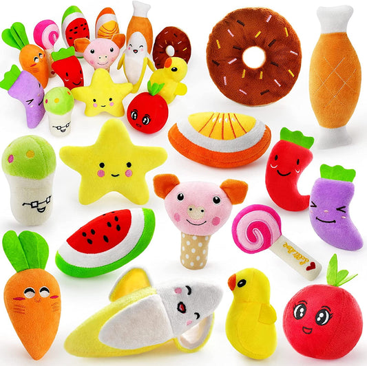 14 Adorable Squeaky Plush Dog Toys for Small & Medium Puppies - Perfect Birthday Gift!