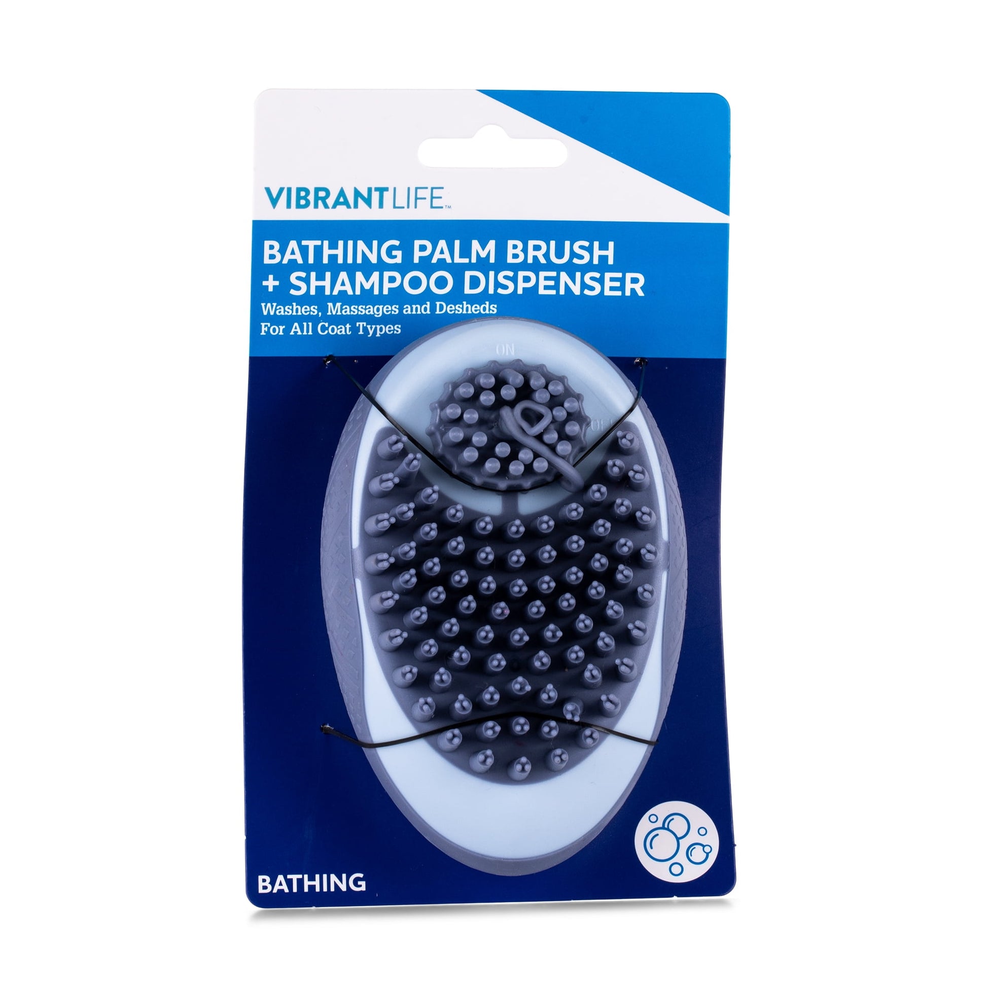 Ultimate Bathing Palm Brush with Shampoo Dispenser for Dogs and Cats - Effortless Grooming Tool!