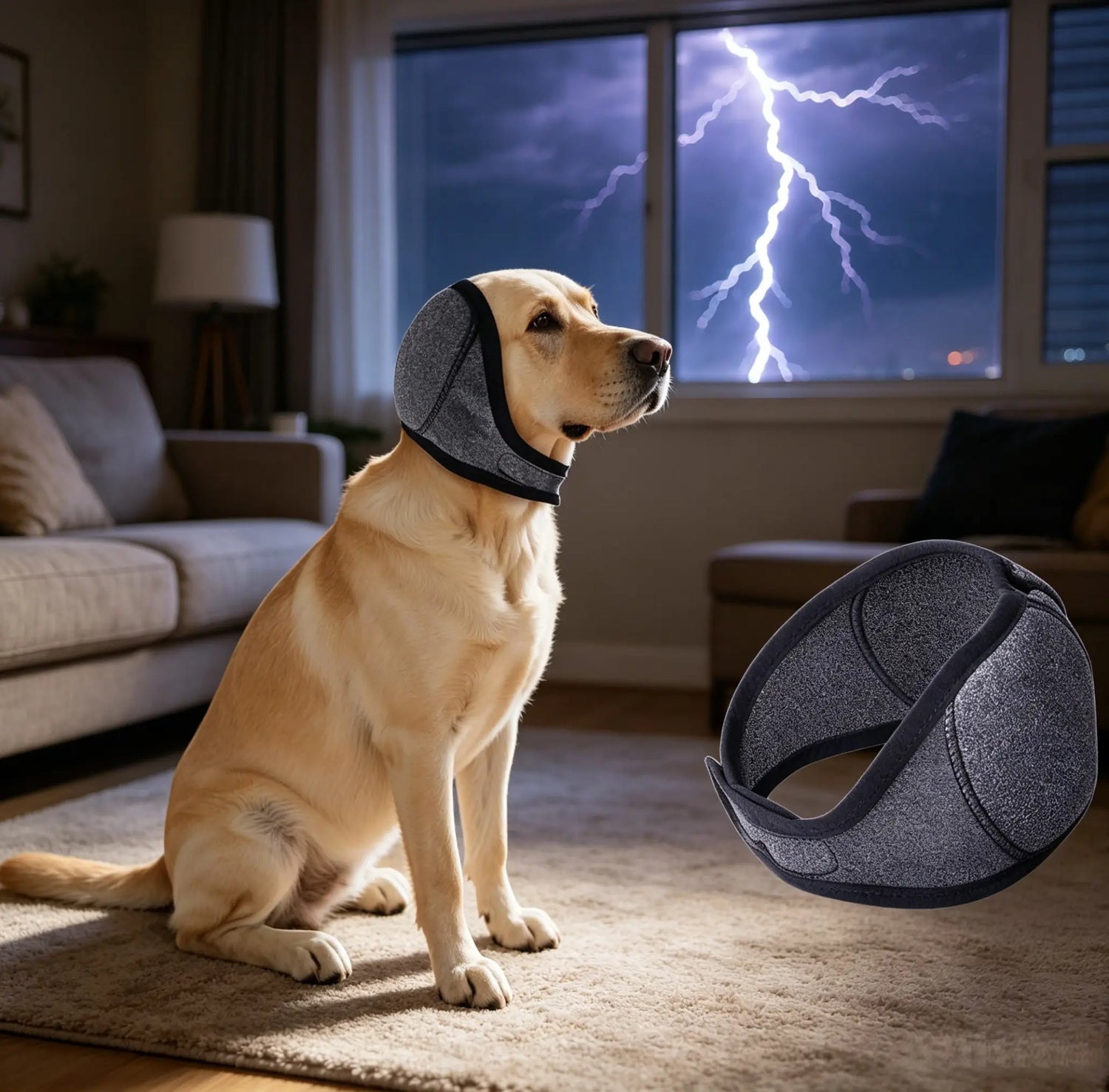 Ultimate Noise Cancelling Ear Wrap for Dogs - Comfortable Protection from Fireworks, Thunder, and Vacuums - Adjustable Calming Hoodie for Grooming, Bathing & Swimming - Perfect Gift for Your Furry Friend