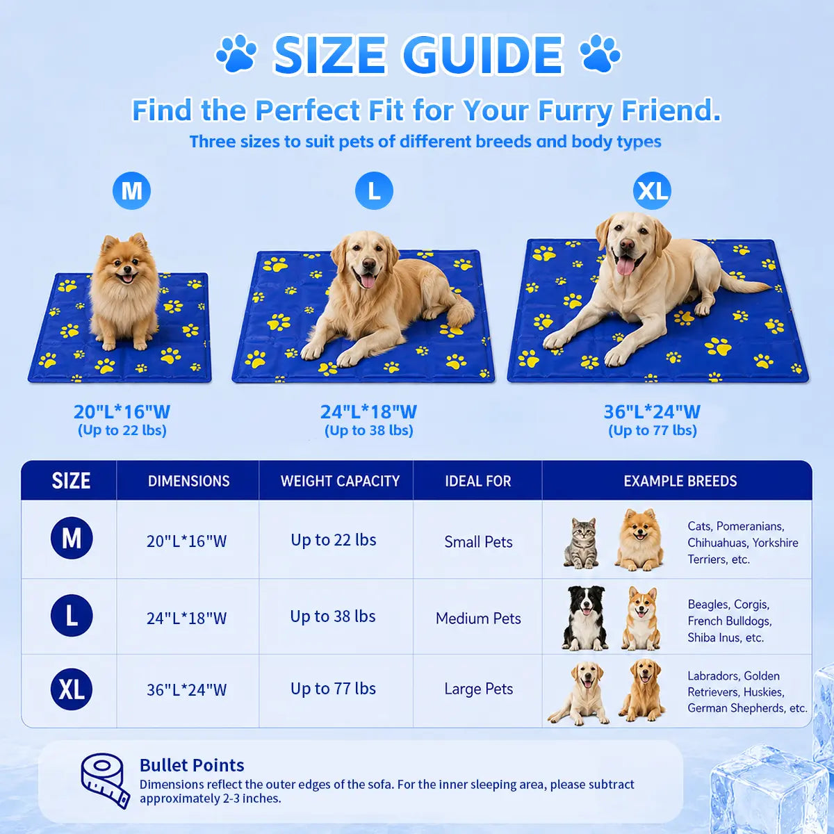 Chill Out This Summer with Our Non-Toxic Self-Cooling Gel Pet Mat for Dogs & Cats - Easy to Clean and Perfect for Home or Travel!