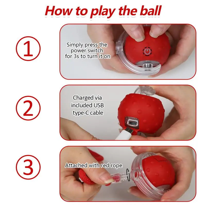 Engaging Interactive Automatic Cat Toy Ball - Fast Rolling & Chirping for Indoor Fun!