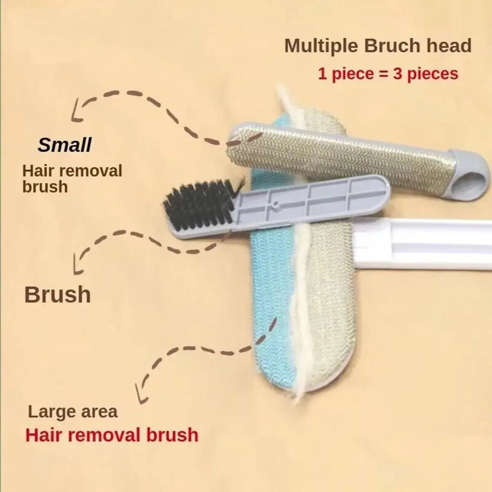 Effortless Pet Hair Removal Brush - Long Handle Deshedding Tool for Carpets, Sofas, and Couches - 1 Count/2 Counts