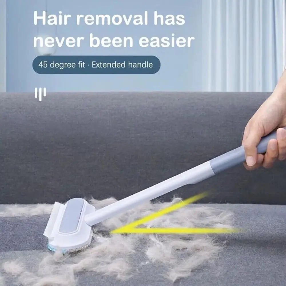 Effortless Pet Hair Removal Brush - Long Handle Deshedding Tool for Carpets, Sofas, and Couches - 1 Count/2 Counts
