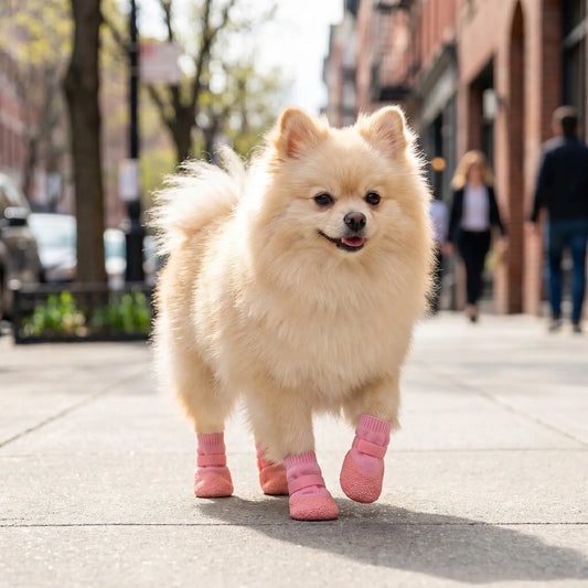 Protect Your Pup's Paws with Our 4-Piece Waterproof Dog Boots – Non-Slip, Soft Sole Pet Shoes for Shiba Inu, Poodle, and Corgi
